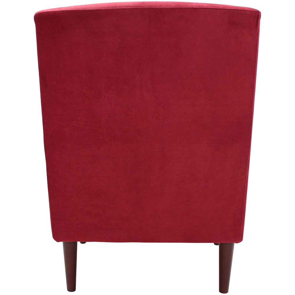 Ellis Rolled Arm Lounge Chair - Red. Picture 4