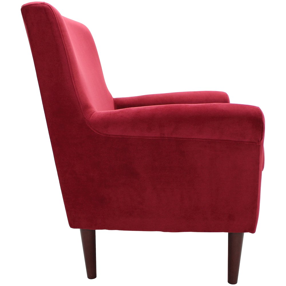 Ellis Rolled Arm Lounge Chair - Red. Picture 8