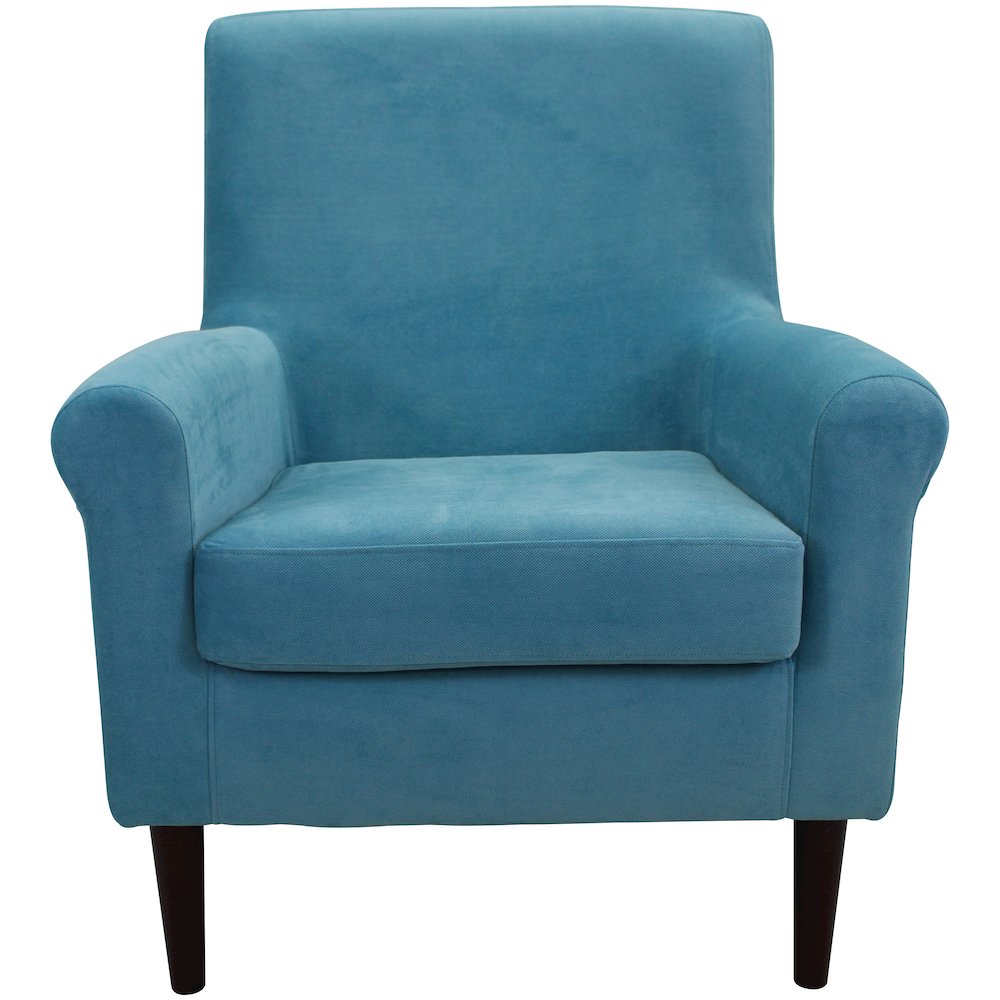 Ellis Rolled Arm Lounge Chair - Teal. Picture 8