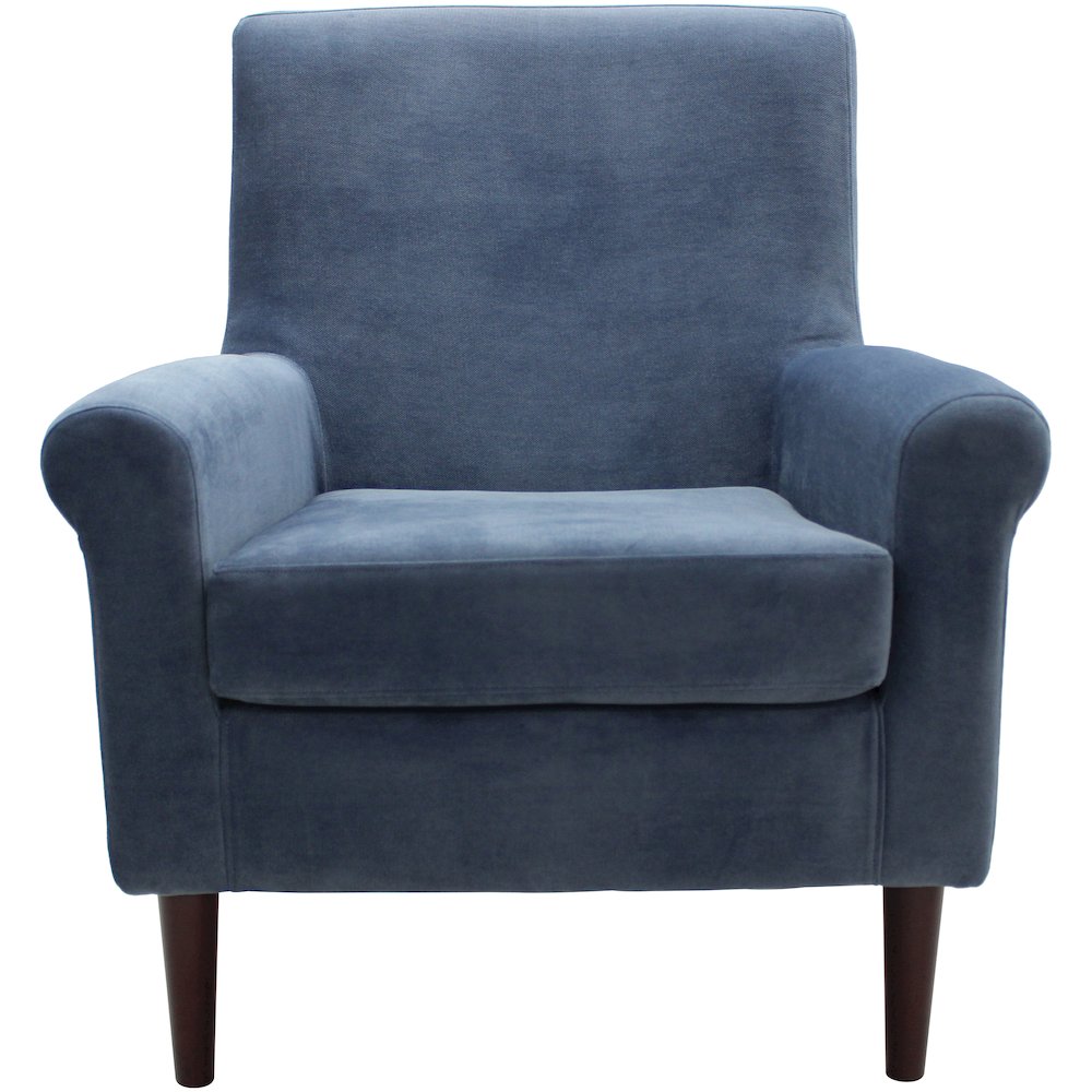 Ellis Rolled Arm Lounge Chair - Blue. Picture 9