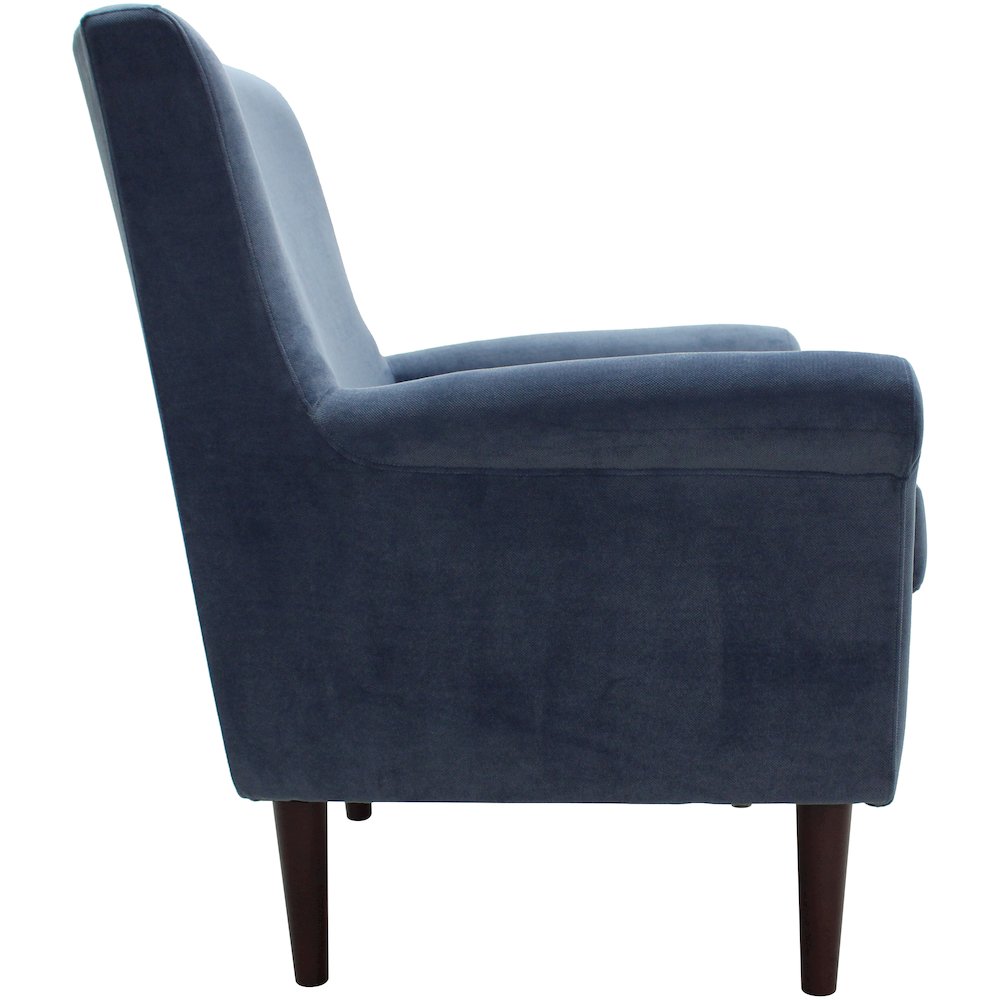 Ellis Rolled Arm Lounge Chair - Blue. Picture 8