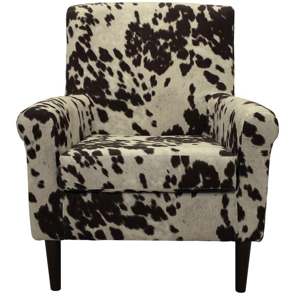 Ellis Rolled Arm Lounge Chair - Cowhide Brown. Picture 9