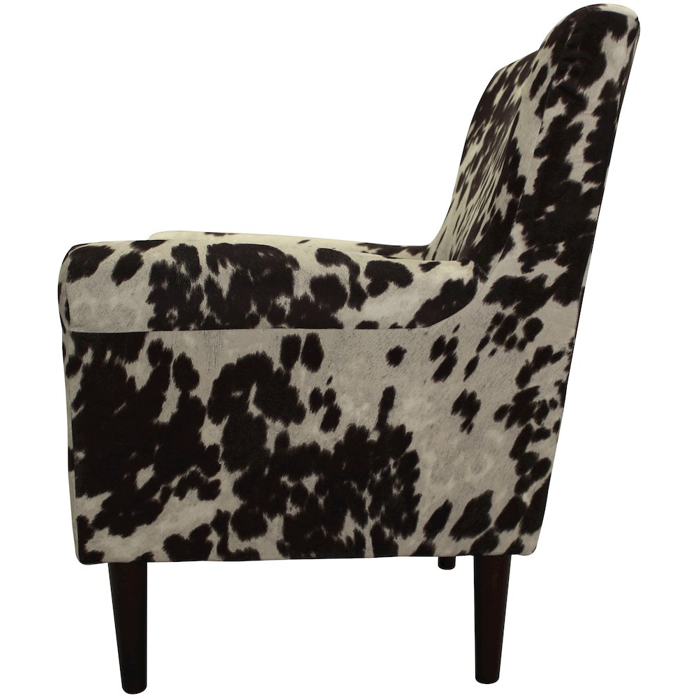 Ellis Rolled Arm Lounge Chair - Cowhide Brown. Picture 6