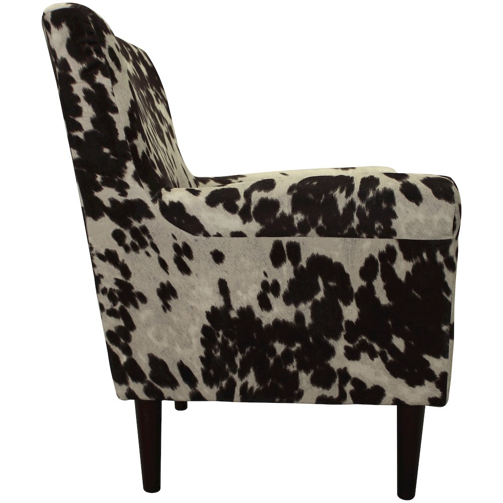 Ellis Rolled Arm Lounge Chair - Cowhide Brown. Picture 8