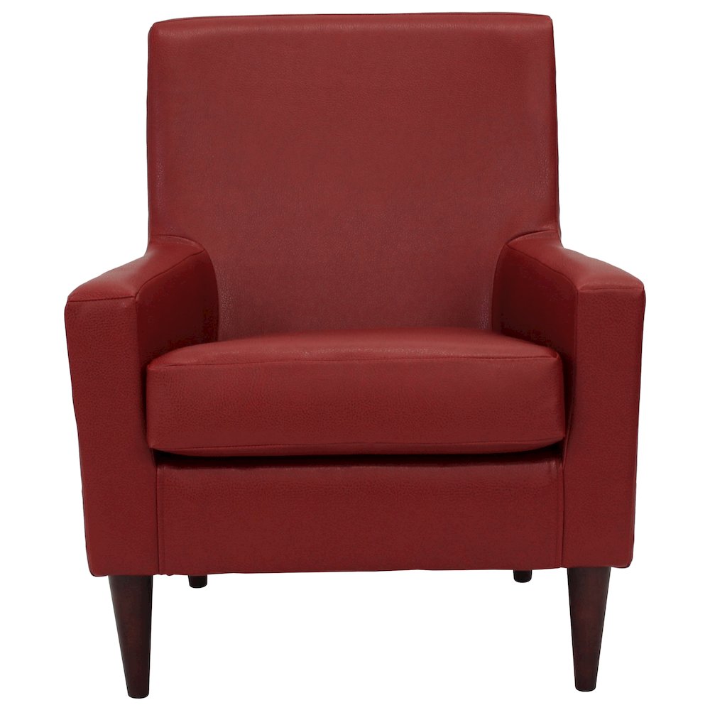Emma Arm Chair - Leatherette Red. Picture 8