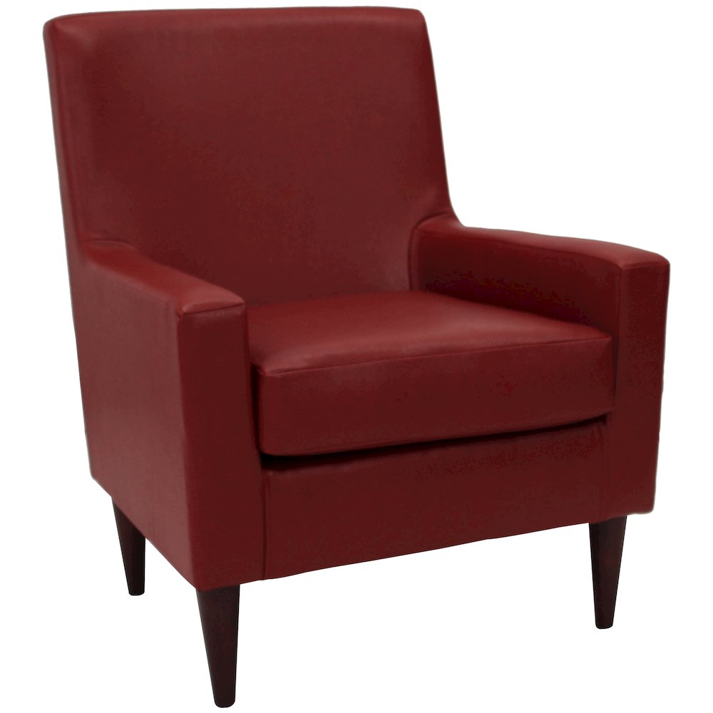 Emma Arm Chair - Leatherette Red. Picture 1