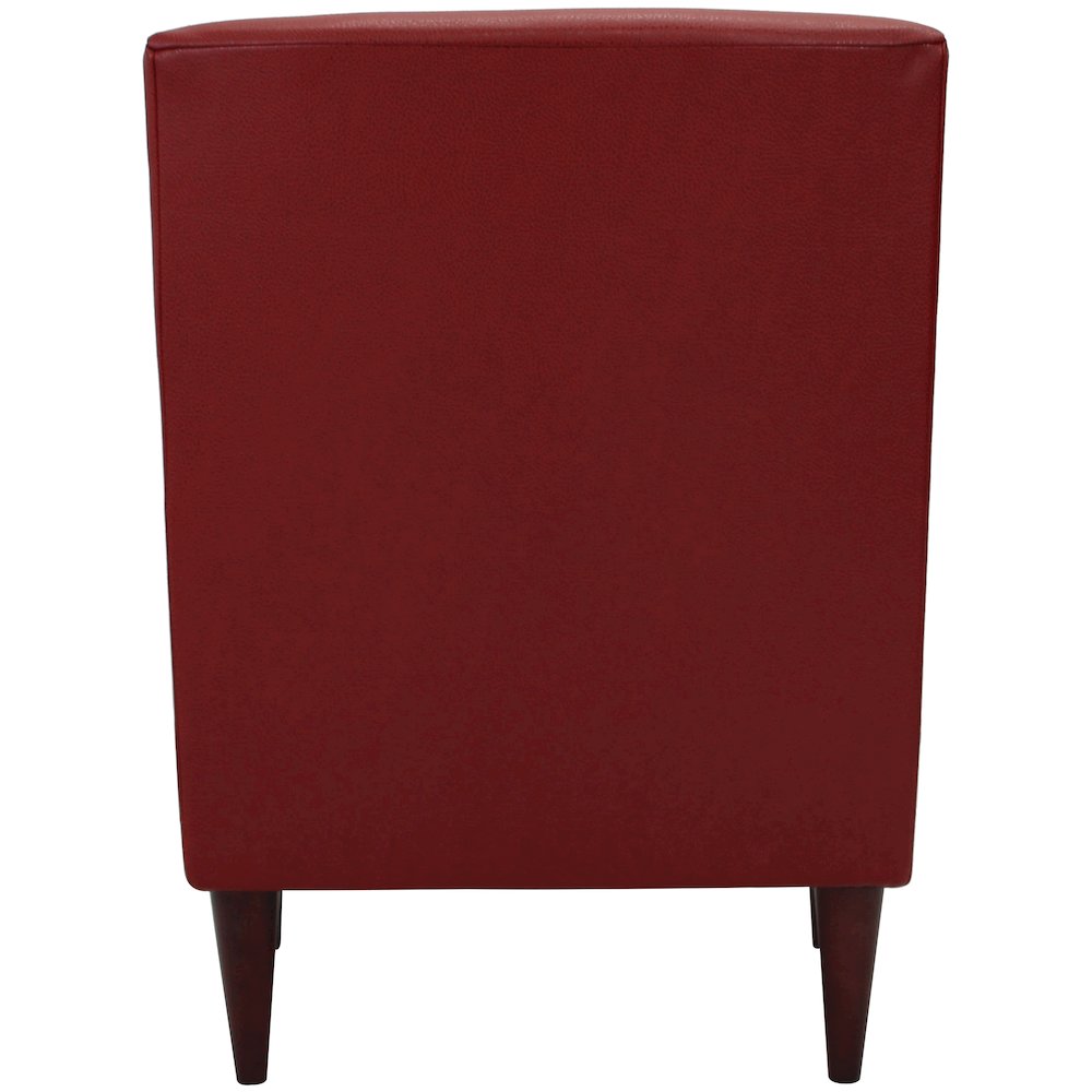 Emma Arm Chair - Leatherette Red. Picture 4