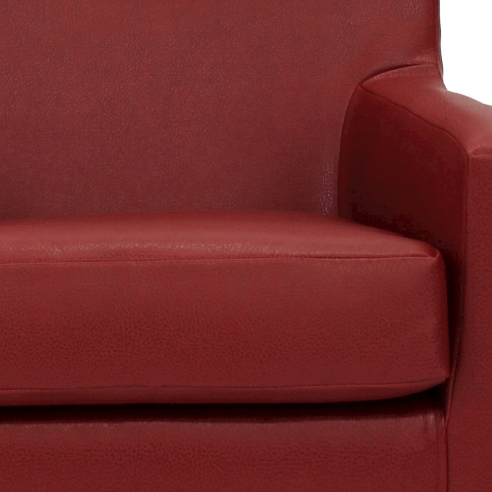 Emma Arm Chair - Leatherette Red. Picture 5