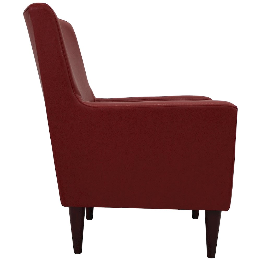 Emma Arm Chair - Leatherette Red. Picture 7