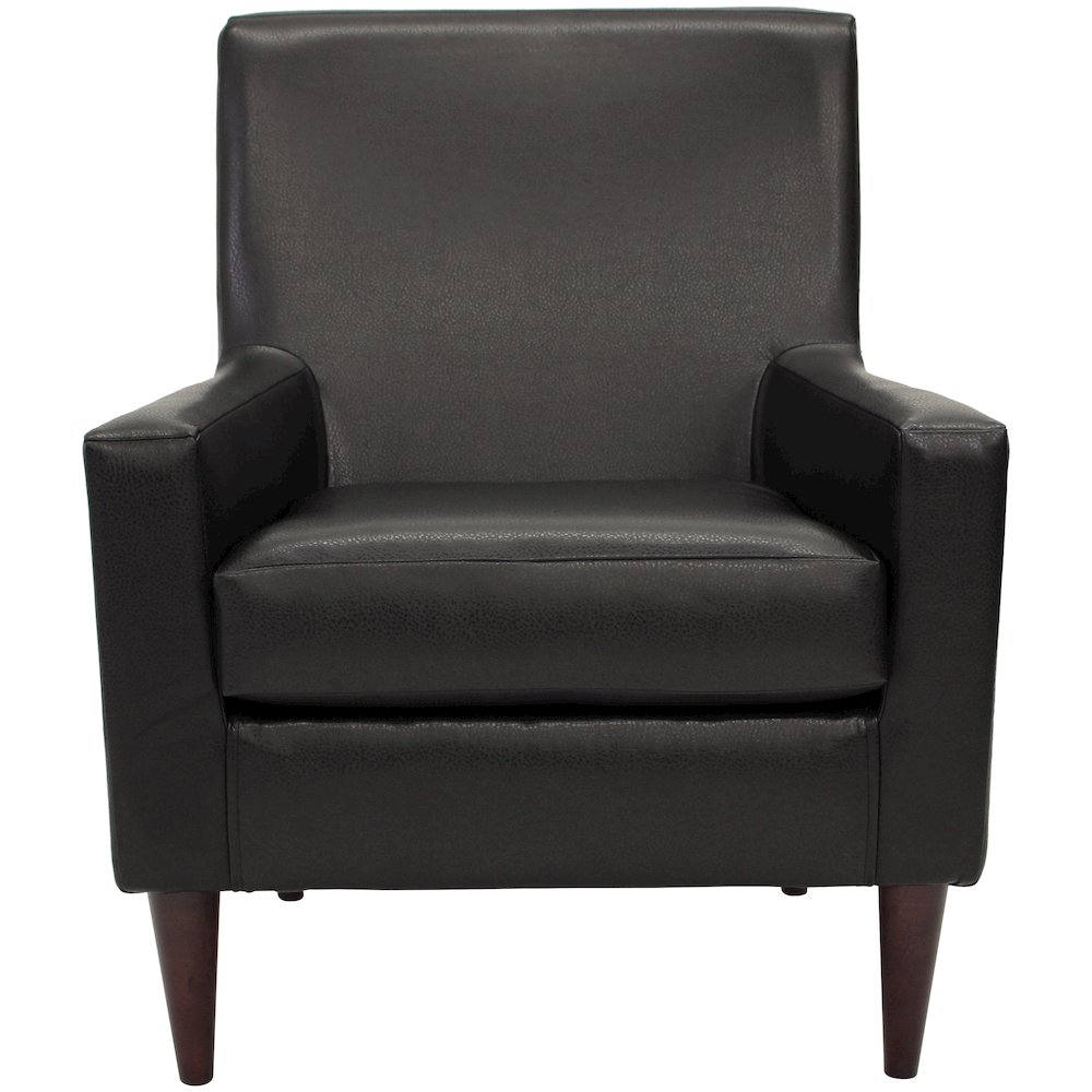Emma Arm Chair - Leatherette Black. Picture 7