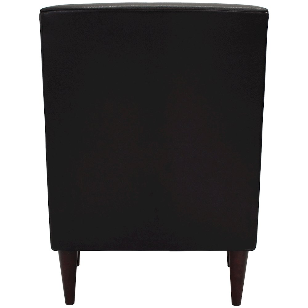 Emma Arm Chair - Leatherette Black. Picture 4