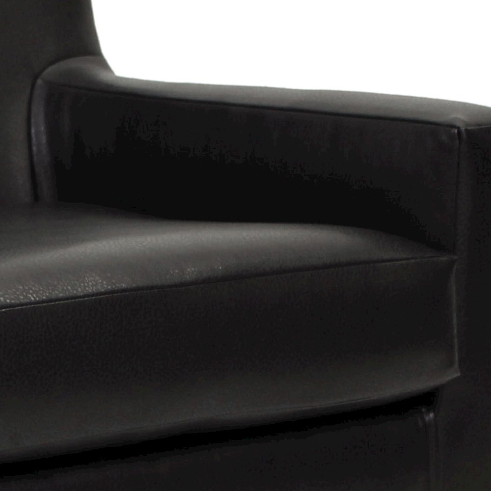 Emma Arm Chair - Leatherette Black. Picture 5