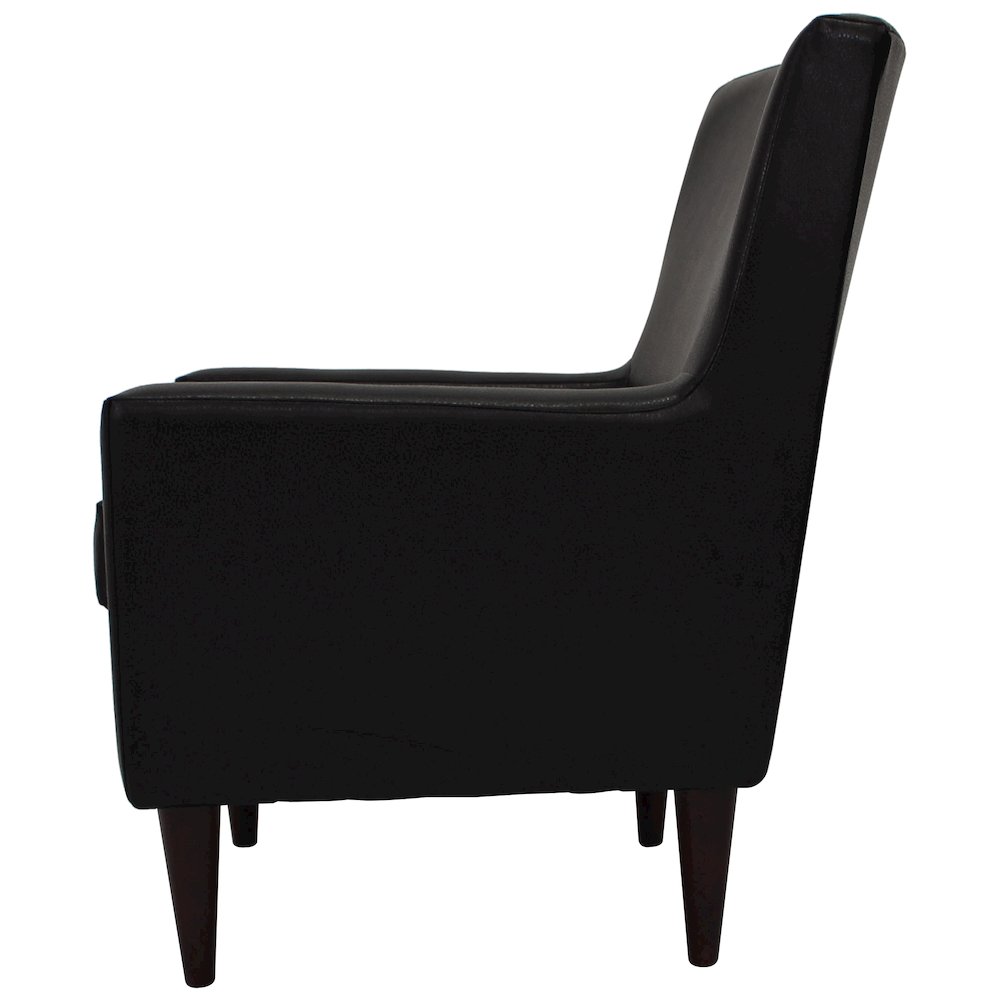 Emma Arm Chair - Leatherette Black. Picture 8