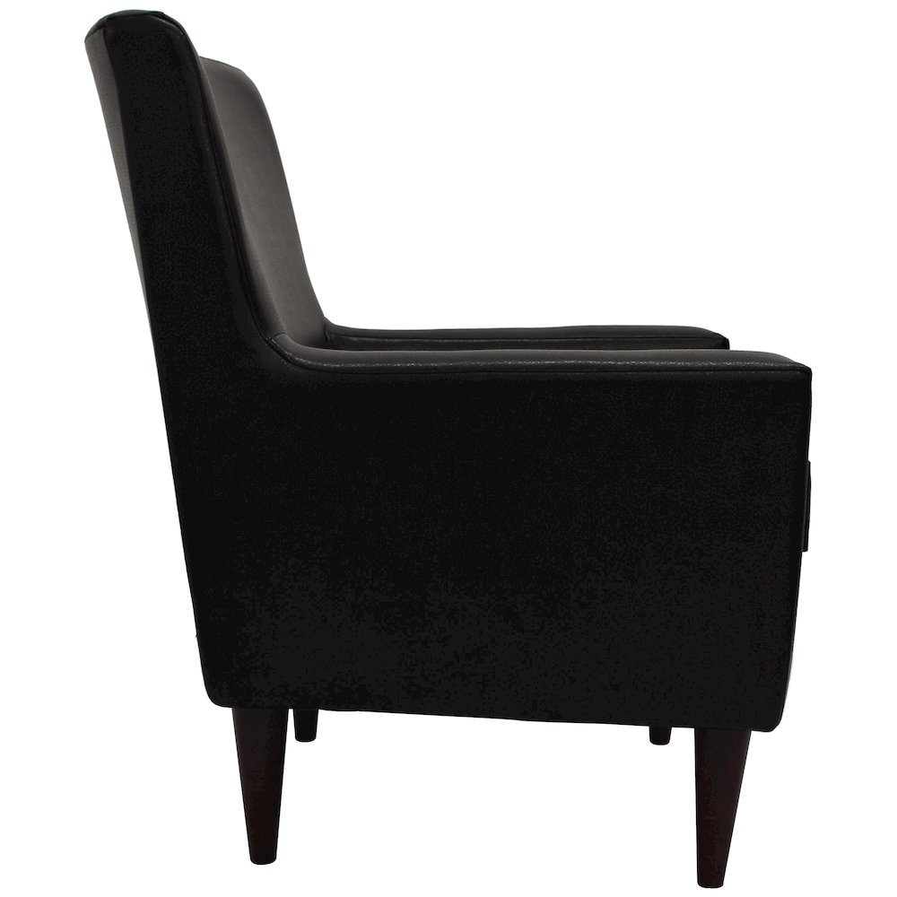 Emma Arm Chair - Leatherette Black. Picture 6