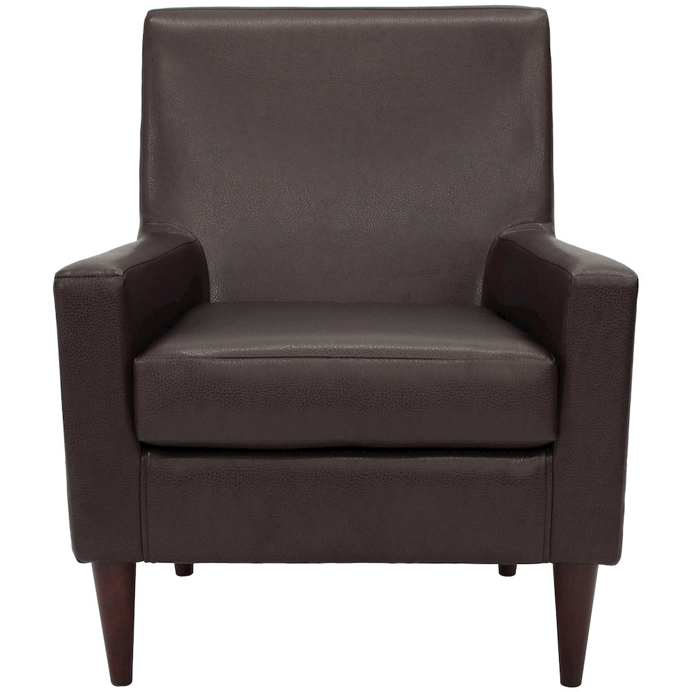Emma Arm Chair - Leatherette Walnut. Picture 9