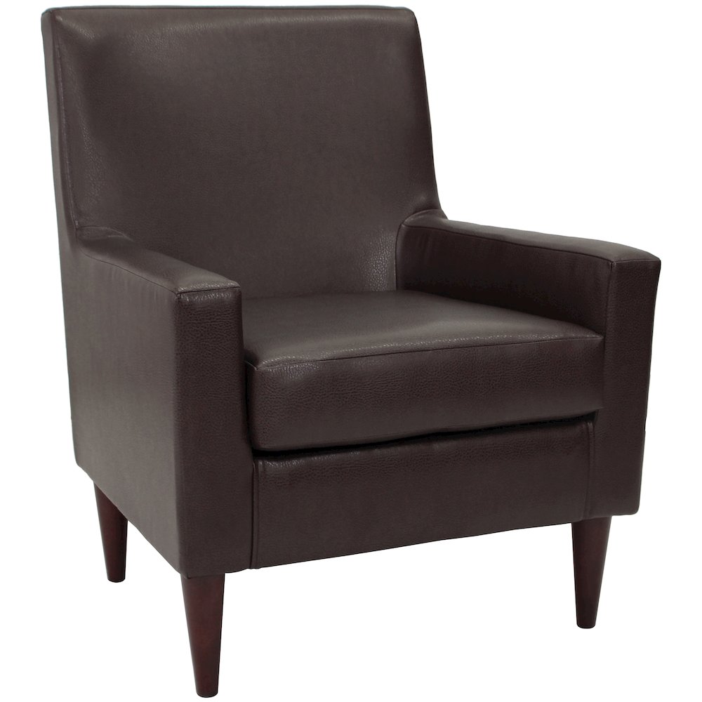 Emma Arm Chair - Leatherette Walnut. Picture 1