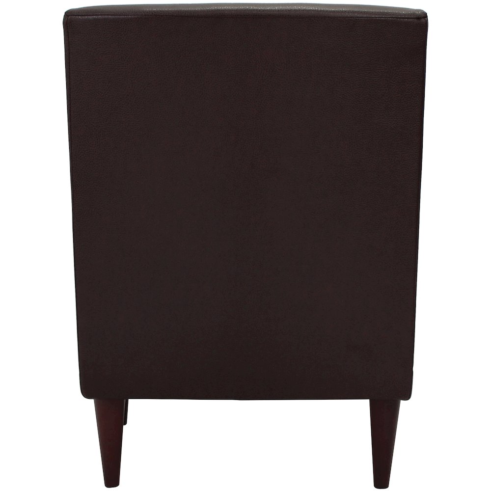 Emma Arm Chair - Leatherette Walnut. Picture 4