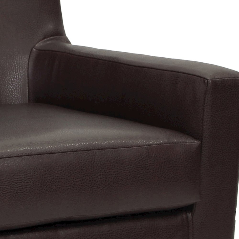 Emma Arm Chair - Leatherette Walnut. Picture 5