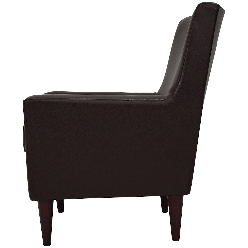 Emma Arm Chair - Leatherette Walnut. Picture 6