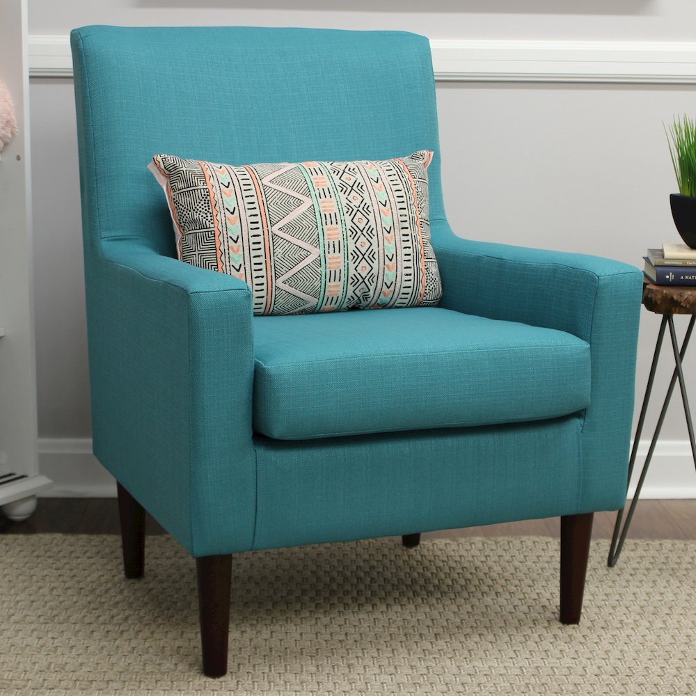 Emma Lounge Chair - Teal Blue. Picture 5