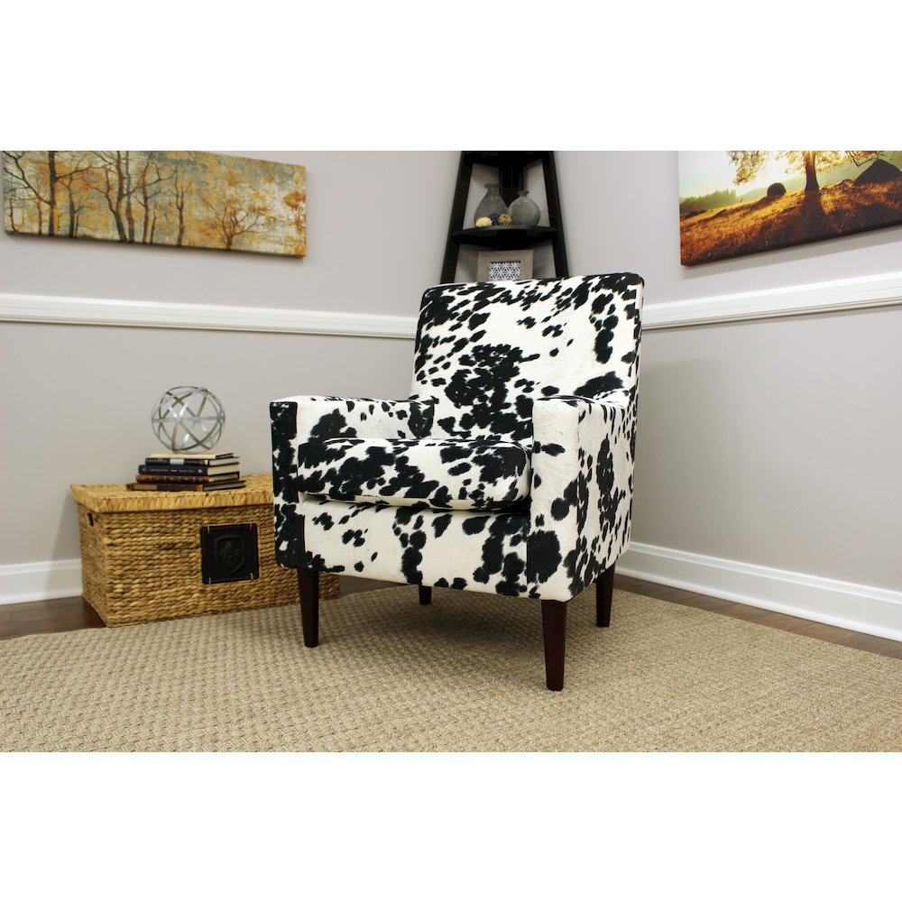 Emma Arm Chair - Cowhide Black. Picture 7