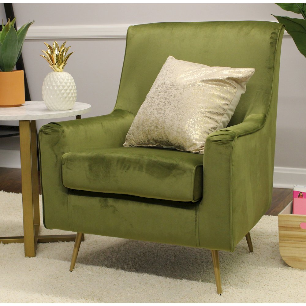 Lana Mid Century Arm Chair - Chantel Avocado. Picture 7
