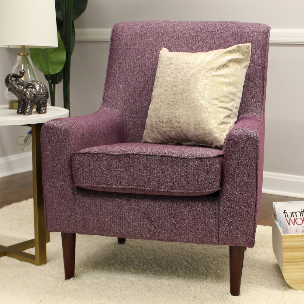 Laura Mid Century Arm Chair - Terrace Plum Purple. Picture 6