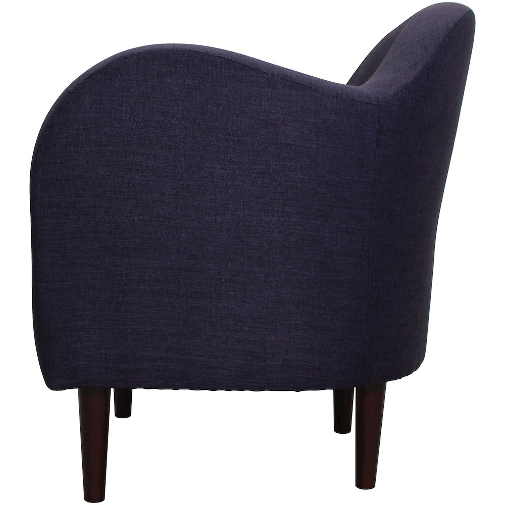 Julian Mid Century Arm Chair - Eggplant. Picture 5