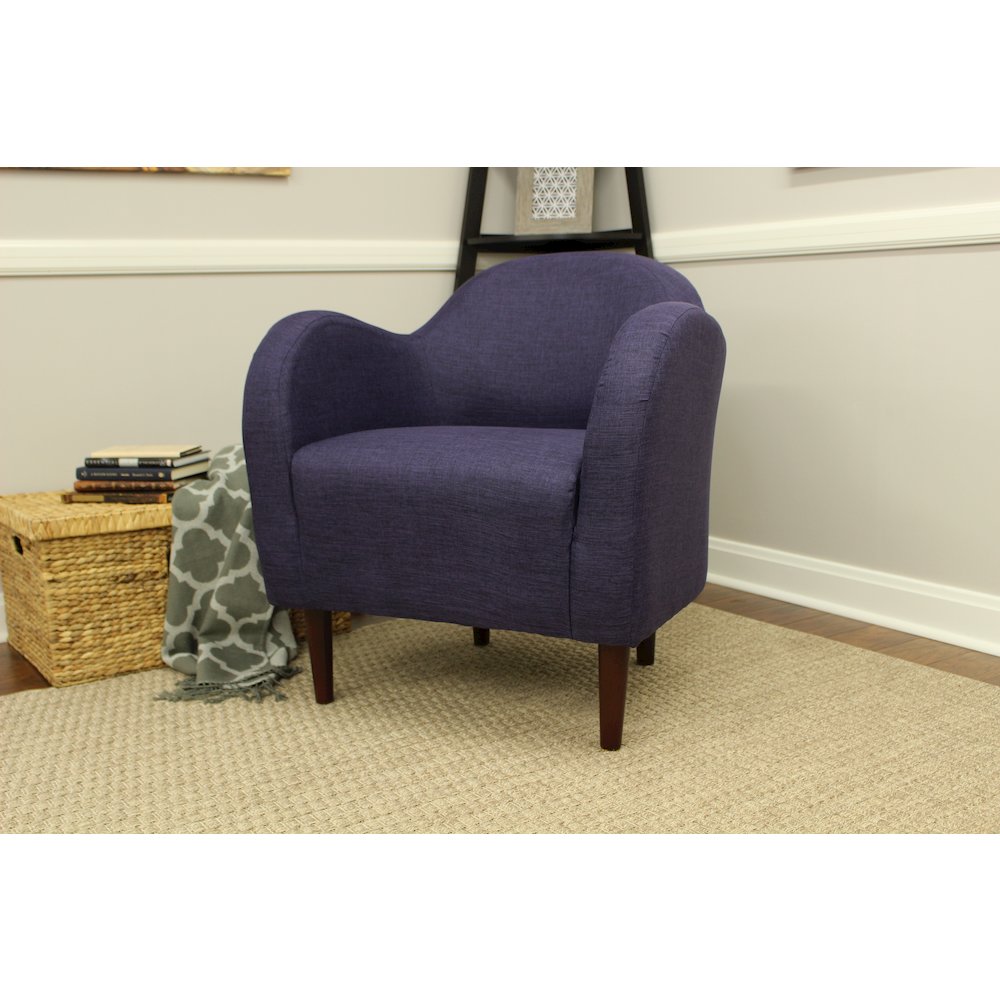Julian Mid Century Arm Chair - Eggplant. Picture 6