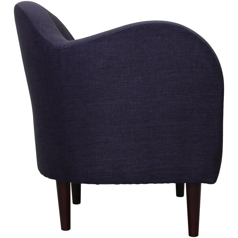 Julian Mid Century Arm Chair - Eggplant. Picture 7