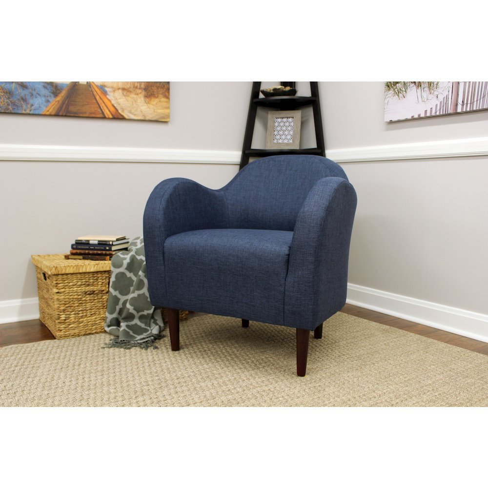 Julian Mid Century Arm Chair - Navy. Picture 7
