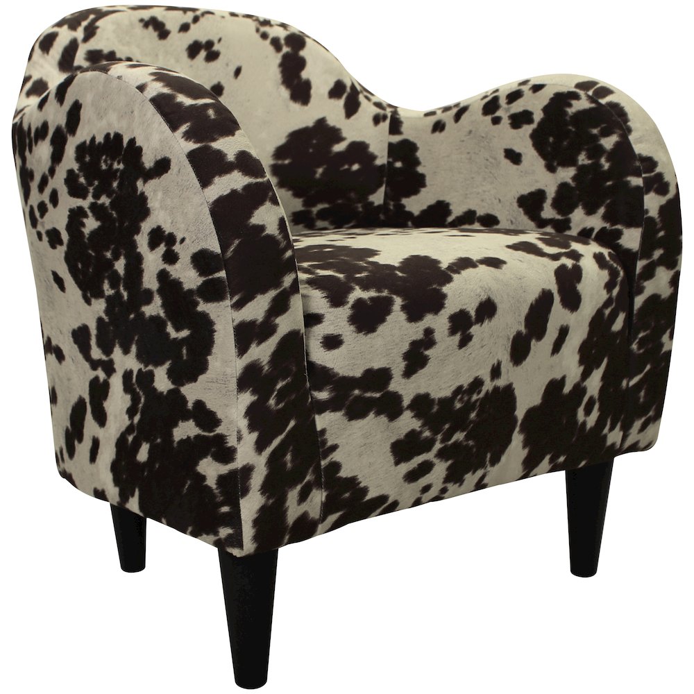 Julian Mid Century Arm Chair - Cowhide Brown. Picture 1