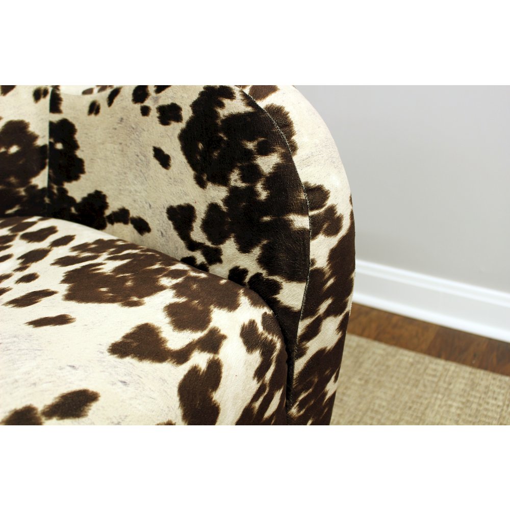 Julian Mid Century Arm Chair - Cowhide Brown. Picture 5