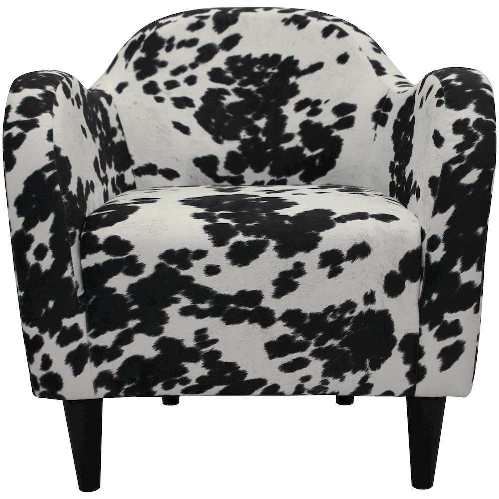 Julian Mid Century Arm Chair - Cowhide Black. Picture 8