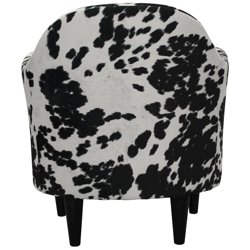 Julian Mid Century Arm Chair - Cowhide Black. Picture 4