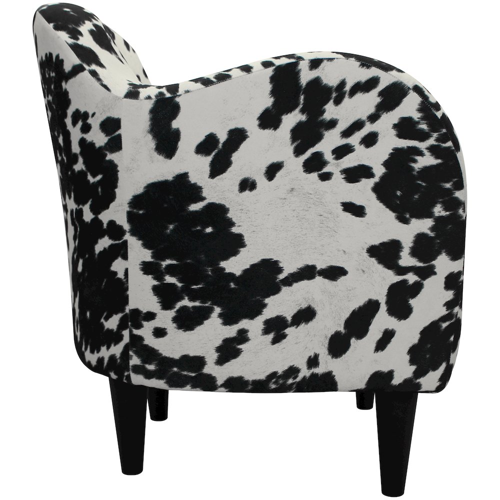 Julian Mid Century Arm Chair - Cowhide Black. Picture 9