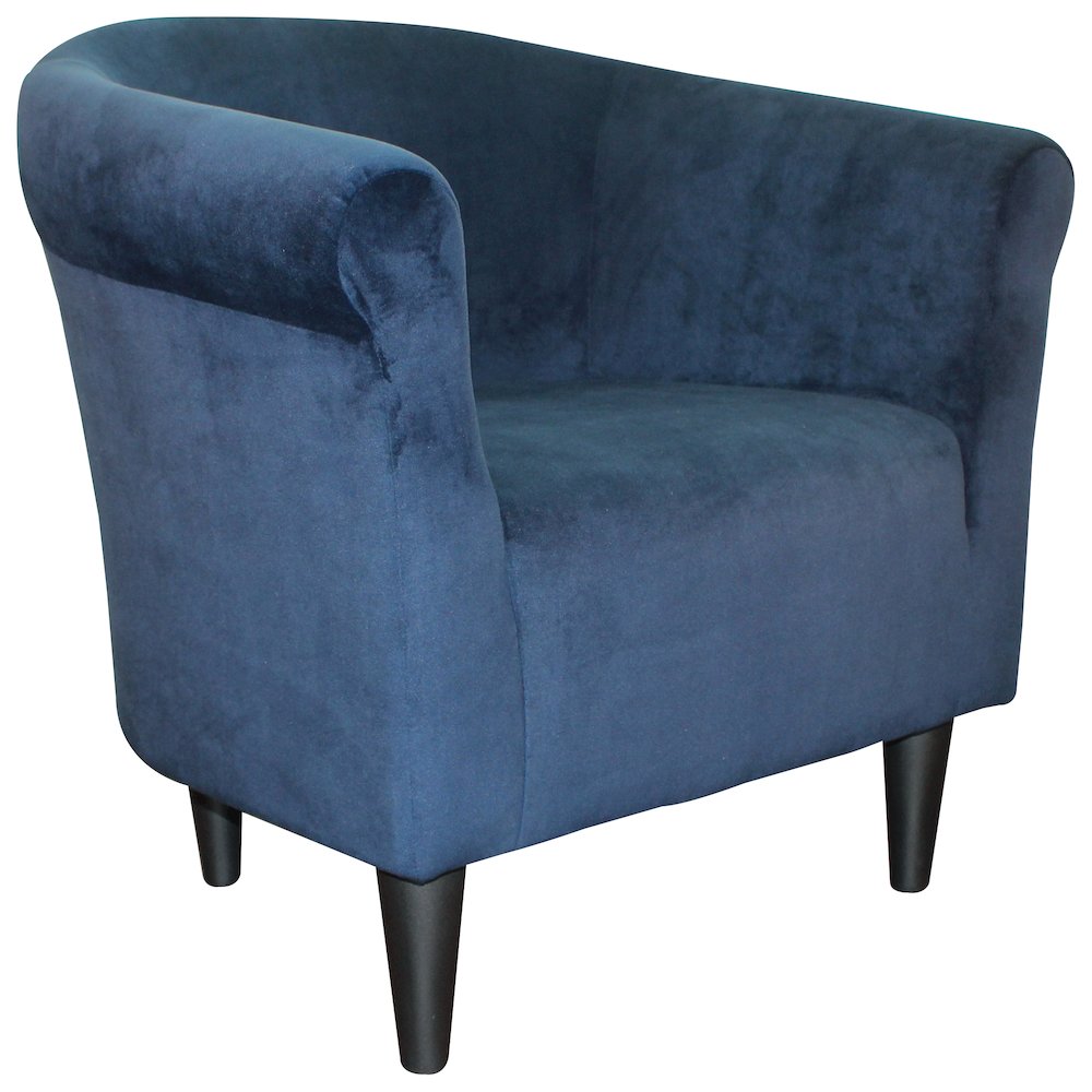 Savannah Club Chair - Microfiber Navy Blue. Picture 1