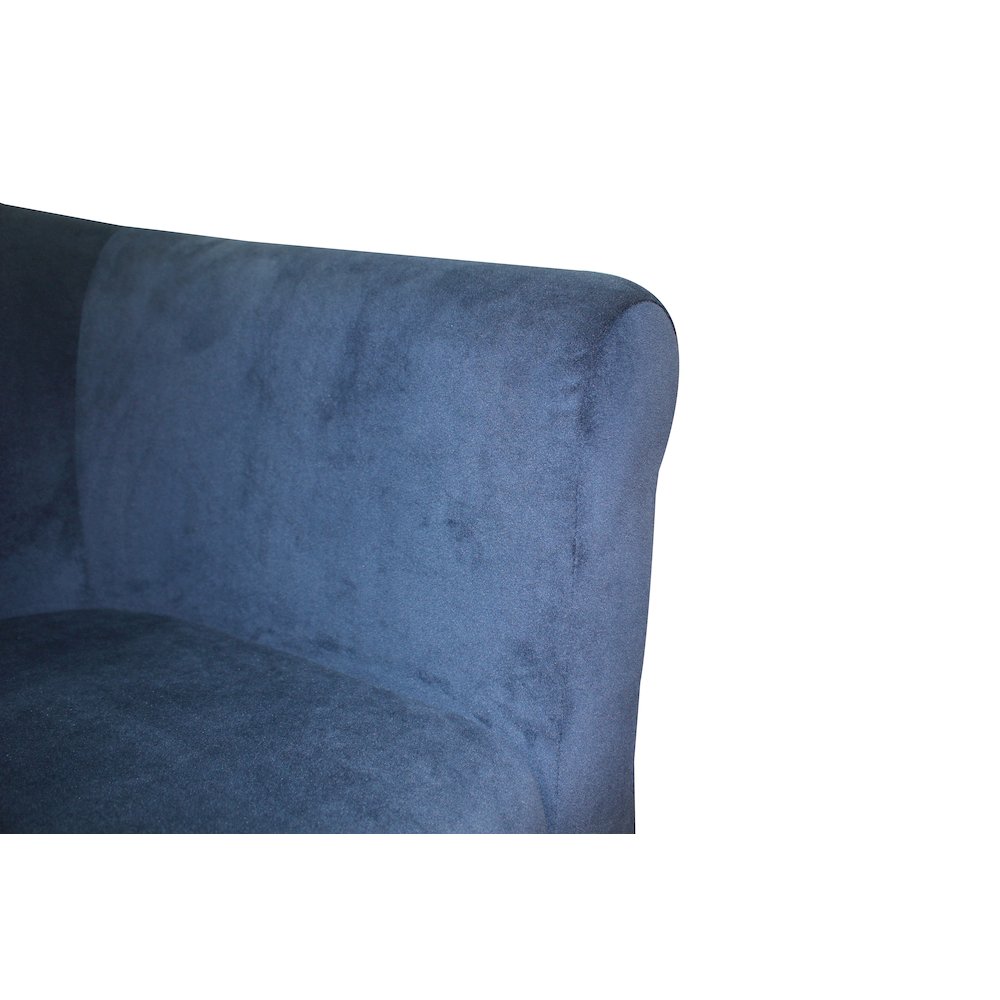 Savannah Club Chair - Microfiber Navy Blue. Picture 5