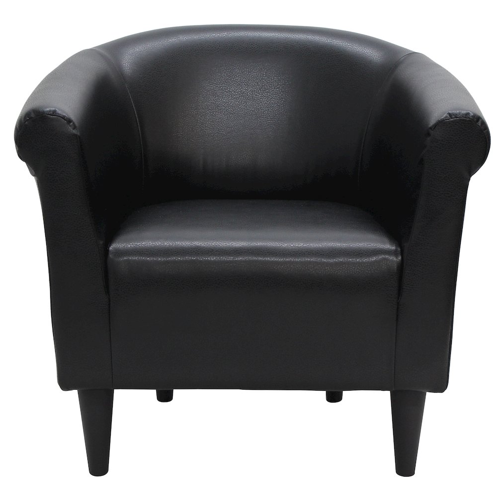 Savannah Club Chair - Leatherette Black. Picture 7