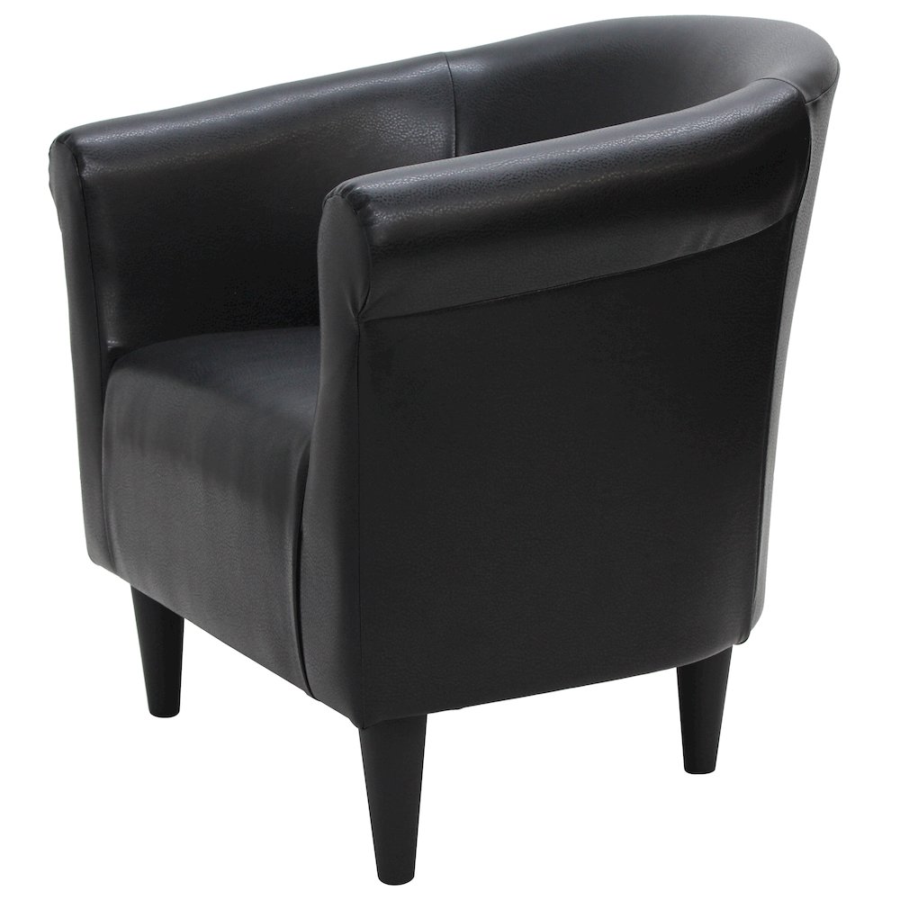 Savannah Club Chair - Leatherette Black. Picture 4