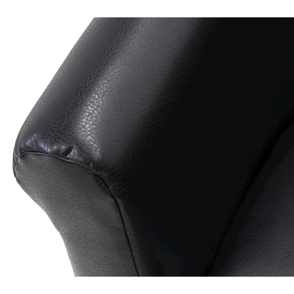 Savannah Club Chair - Leatherette Black. Picture 5