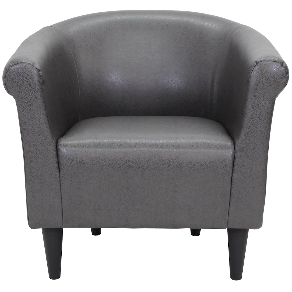 Savannah Club Chair - Leatherette Carbon. Picture 6