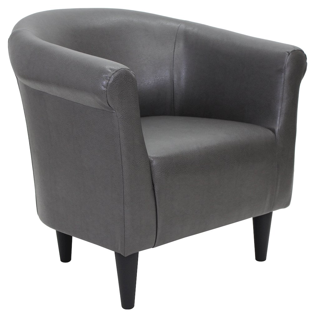 Savannah Club Chair - Leatherette Carbon. Picture 1