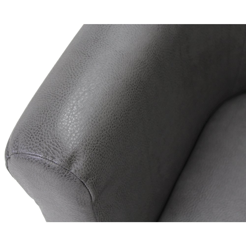 Savannah Club Chair - Leatherette Carbon. Picture 4