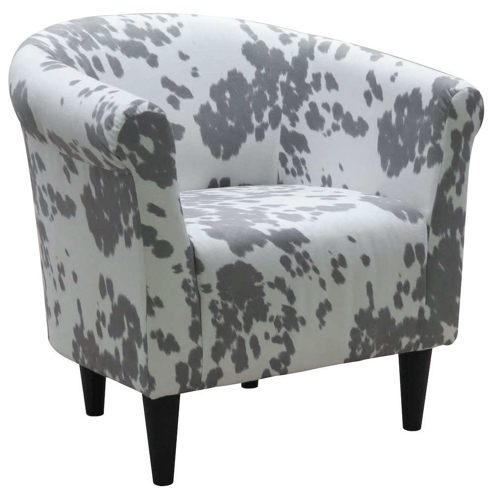 Savannah Club Chair -  Cowhide Silver. Picture 1
