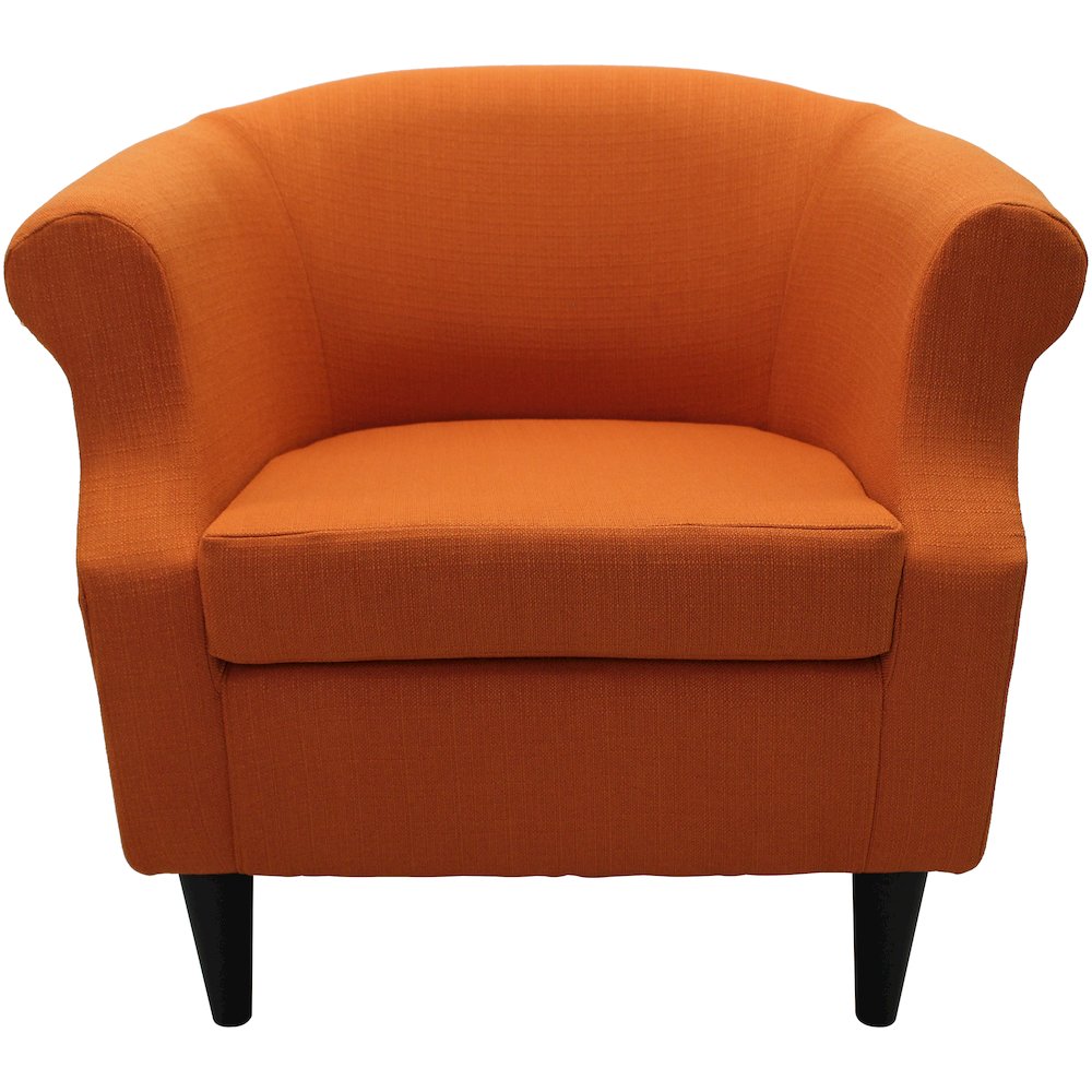 Nikole Club Chair - Stallion Orange. Picture 9