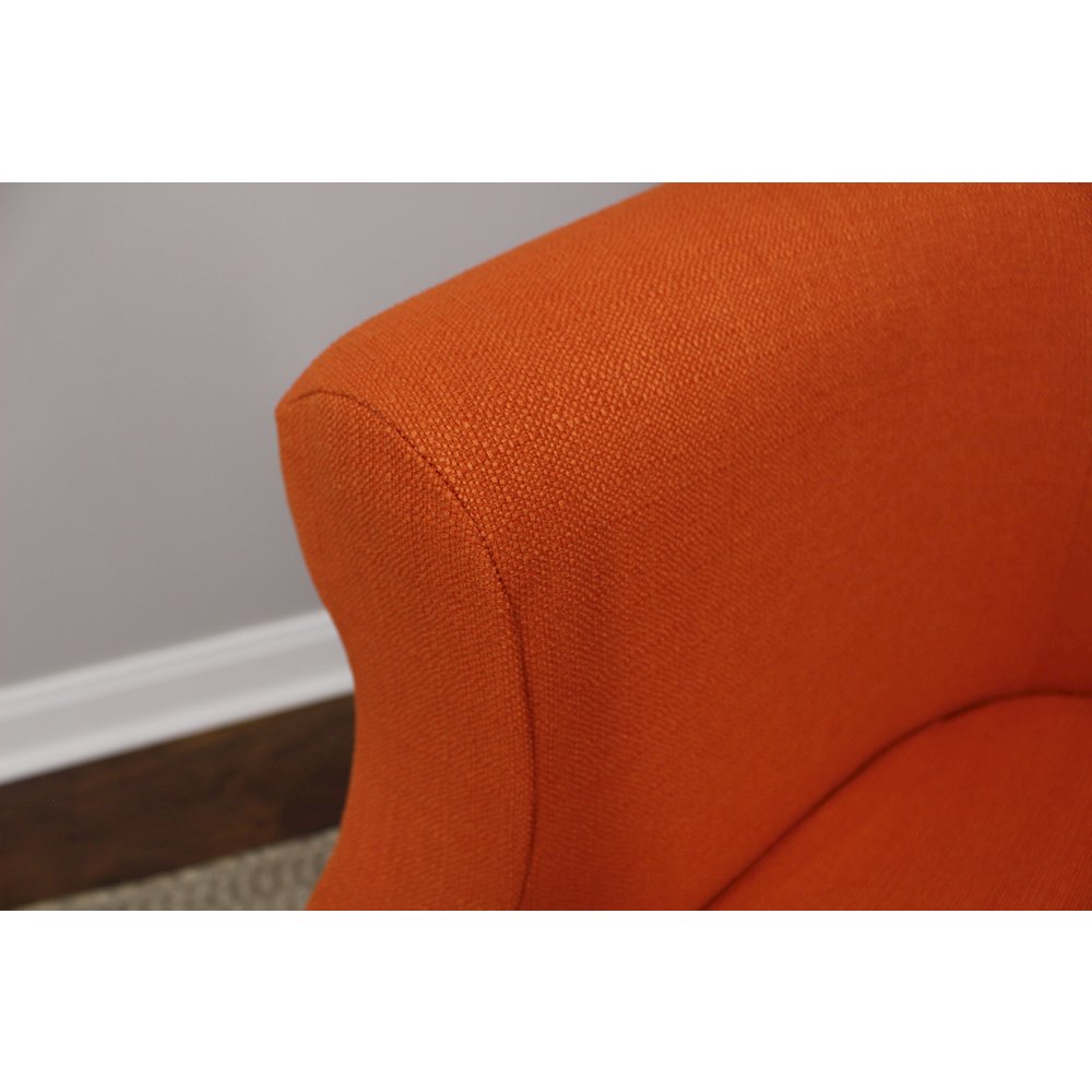 Nikole Club Chair - Stallion Orange. Picture 5