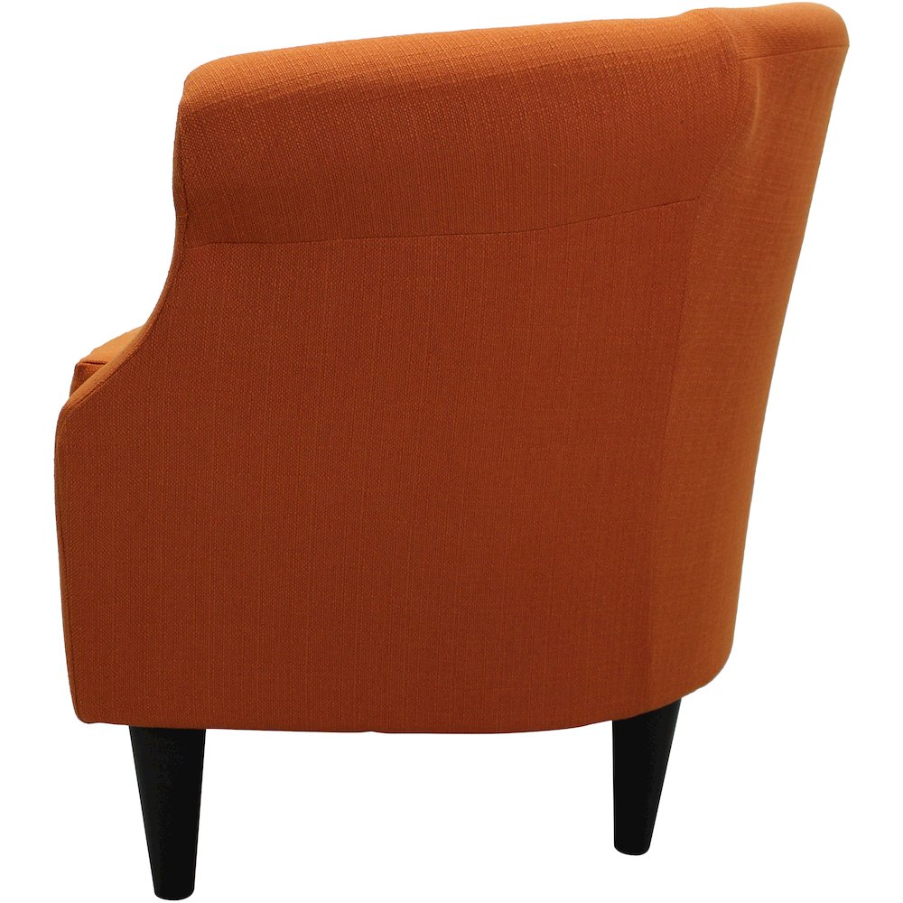 Nikole Club Chair - Stallion Orange. Picture 6