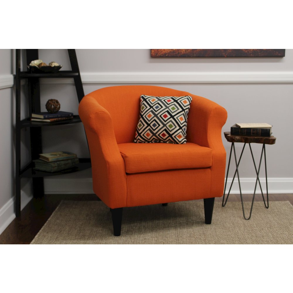Nikole Club Chair - Stallion Orange. Picture 7