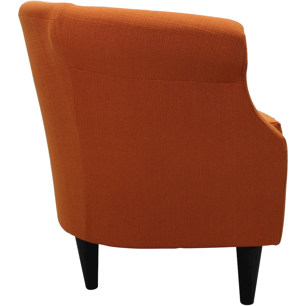 Nikole Club Chair - Stallion Orange. Picture 8